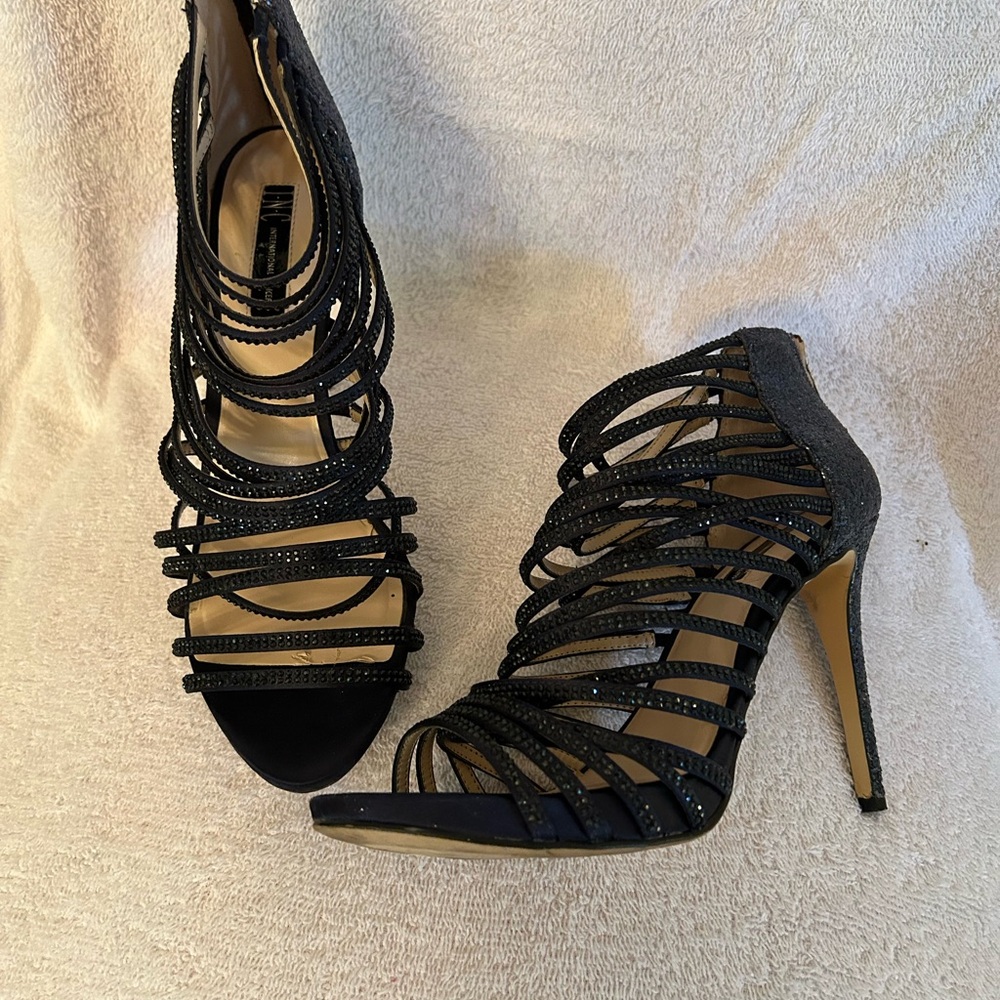 INC International Concepts Blue Heeled Sandals